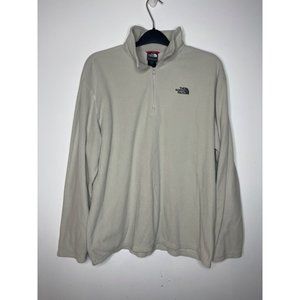 The North Face Sweatshirt Mens Extra Large Beige Polyester Half Zip Pullover